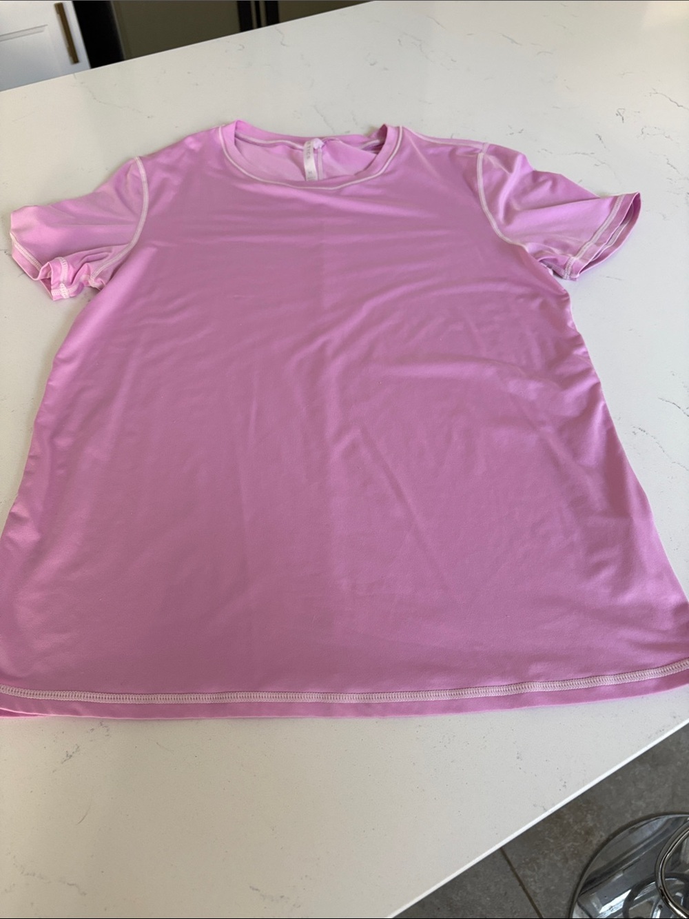 Fabletics Pink Short Sleeve Tee-Medium